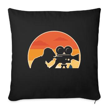 CINÉMA cadeau original et personnalisé cinéphile - Housse de coussin décorative 45 x 45 cm - noir - Devant