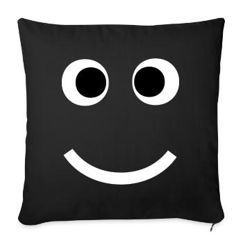 Visage d’enfants Grimace Drôle T-Shirt Monster - Housse de coussin décorative 45 x 45 cm - noir - Devant