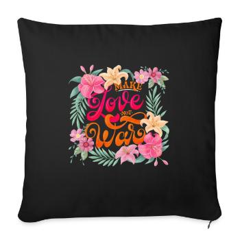 Make Love. Not War - Sofakissenbezug 45 x 45 cm - Schwarz - Vorne