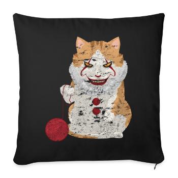 Halloween horror cat - Sofa pillowcase 17,3'' x 17,3'' (45 x 45 cm) - black - Front