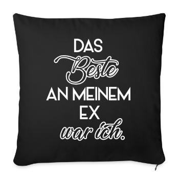 The best thing about my ex was me - Sofa pillowcase 17,3'' x 17,3'' (45 x 45 cm) - black - Front