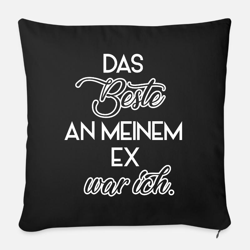 La meilleure chose à propos de mon ex était moi - Housse de coussin décorative 45 x 45 cm - noir