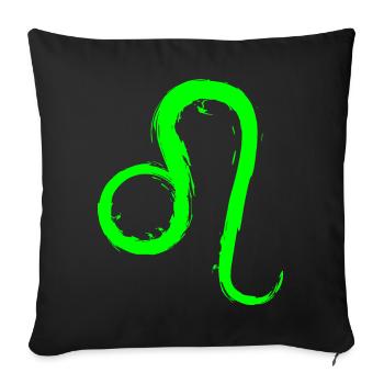 Löwe Leo Sternzeichen Design Symbol Grün Neu - Sofa pillowcase 17,3'' x 17,3'' (45 x 45 cm) - black - Front