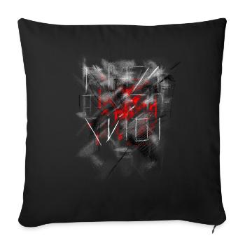 Hintergrund abstrakt / russisch - Sofakissenbezug 45 x 45 cm - Schwarz - Vorne