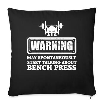 Bench Press Strength Training Strength Powerlifting - Sofa pillowcase 17,3'' x 17,3'' (45 x 45 cm) - black - Front