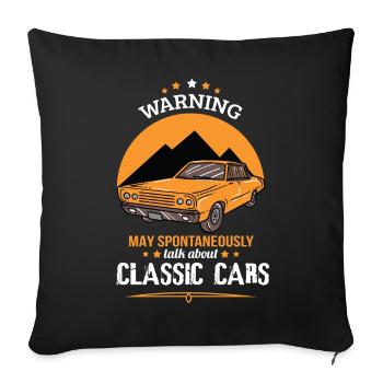 Oldtimer Classic Car Schnauferl Retro Vintage Auto - Sofa pillowcase 17,3'' x 17,3'' (45 x 45 cm) - black - Front