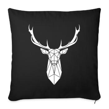 Deer geometric - Sofa pillowcase 17,3'' x 17,3'' (45 x 45 cm) - black - Front