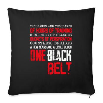 Black Belt - Martial Artist - Karate - Sofa pillowcase 17,3'' x 17,3'' (45 x 45 cm) - black - Front