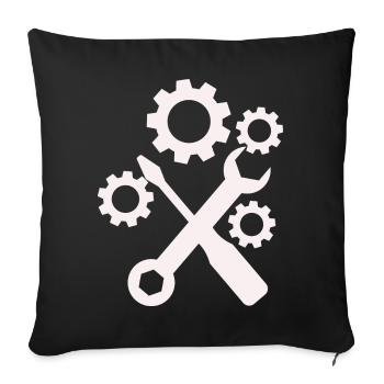 Tool - Screwdriver Screwdriver Hobbyist - Sofa pillowcase 17,3'' x 17,3'' (45 x 45 cm) - black - Front