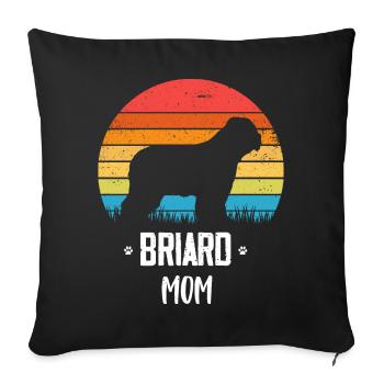 Briard - Berger de Brie - Briarden - Sofa pillowcase 17,3'' x 17,3'' (45 x 45 cm) - black - Front