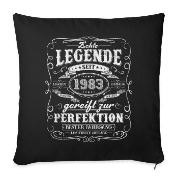 Legende seit 1983 - Sofakissenbezug 45 x 45 cm - Schwarz - Vorne
