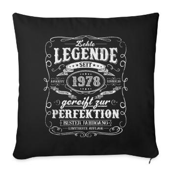 Legende seit 1978 - Sofakissenbezug 45 x 45 cm - Schwarz - Vorne