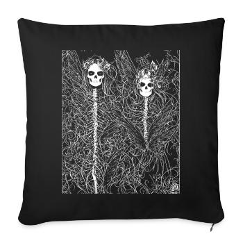 Fairycore Esthétique Squelette Fée Goth Gothique G - Housse de coussin décorative 45 x 45 cm - noir - Devant