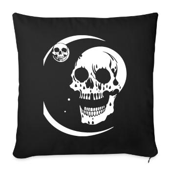 Horror Skull Skull Art Skull Gothic Heavy Metal - Sofa pillowcase 17,3'' x 17,3'' (45 x 45 cm) - black - Front