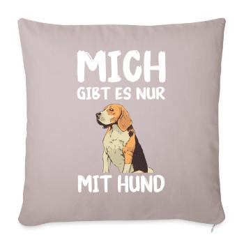 Beagle Hund - Sofakissenbezug 45 x 45 cm - helles Taupe - Vorne