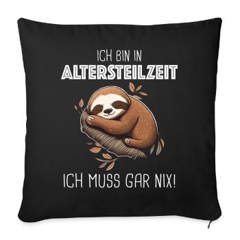 Altersteilzeit ATZ - Sofakissenbezug 45 x 45 cm - Schwarz - Vorne