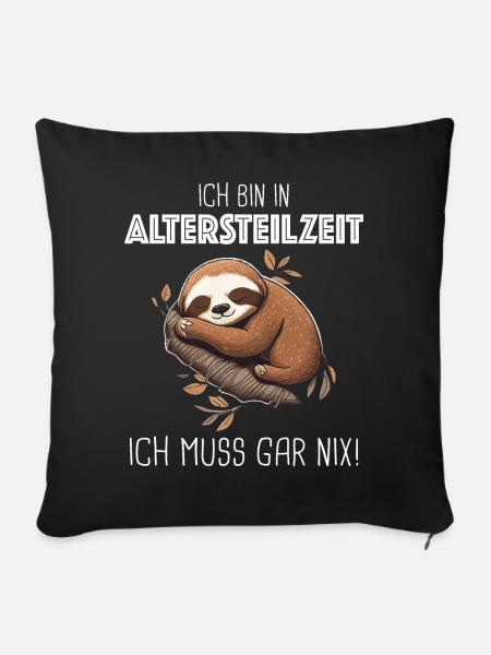 Altersteilzeit ATZ - Sofakissenbezug 45 x 45 cm - Schwarz