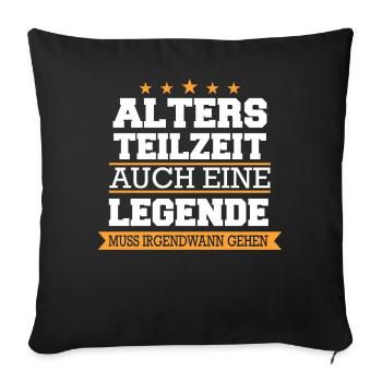 Altersteilzeit ATZ - Sofakissenbezug 45 x 45 cm - Schwarz - Vorne