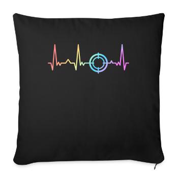 Sport Shooter Club de tir sportif Tireur - Housse de coussin décorative 45 x 45 cm - noir - Devant