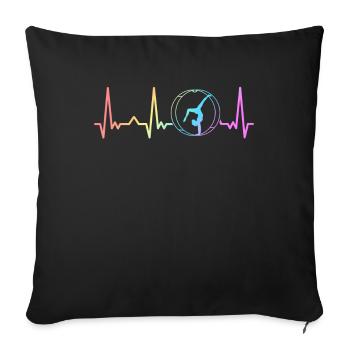 Rhönrad Gymnastics Gymnastics Rhönräder Wheel - Sofa pillowcase 17,3'' x 17,3'' (45 x 45 cm) - black - Front