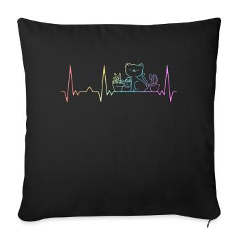 Chaton chaton Chat Animal Chats - Housse de coussin décorative 45 x 45 cm - noir - Devant