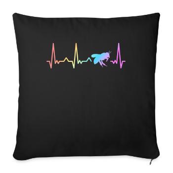 Bees, beekeepers, honey beekeepers - Sofa pillowcase 17,3'' x 17,3'' (45 x 45 cm) - black - Front