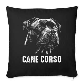 Cane Corso Hund - Sofakissenbezug 45 x 45 cm - Schwarz - Vorne