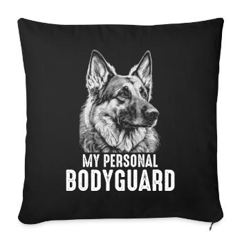 Chien Malinois - Housse de coussin décorative 45 x 45 cm - noir - Devant
