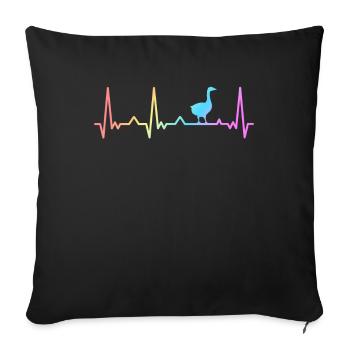 Goose Animal Bird Geese - Sofa pillowcase 17,3'' x 17,3'' (45 x 45 cm) - black - Front