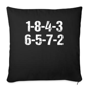 V8 engine 8 cylinder displacement car tuning tuner - Sofa pillowcase 17,3'' x 17,3'' (45 x 45 cm) - black - Front