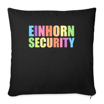 Einhorn Einhörner Fabelwesen Mystisch - Sofakissenbezug 45 x 45 cm - Schwarz - Vorne