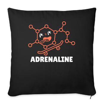 Chimiste Chimie Science Atome Molécule - Housse de coussin décorative 45 x 45 cm - noir - Devant