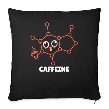 Chimiste Chimie Science Atome Molécule - Housse de coussin décorative 45 x 45 cm - noir - Devant