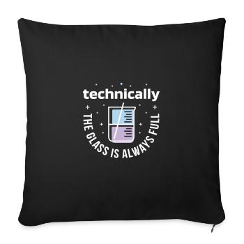 Chimiste Chimie Science Atome Molécule - Housse de coussin décorative 45 x 45 cm - noir - Devant