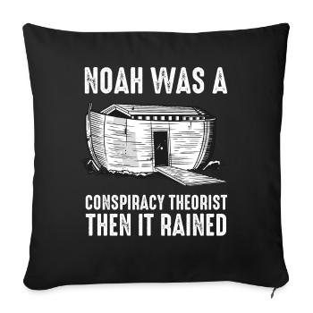 théorie du complot théoricien du complot - Housse de coussin décorative 45 x 45 cm - noir - Devant