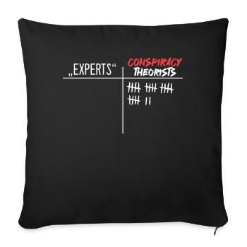 théorie du complot théoricien du complot - Housse de coussin décorative 45 x 45 cm - noir - Devant