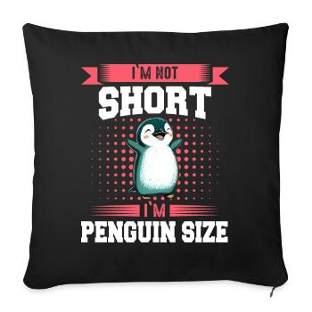 Penguin Penguins Animal - Sofa pillowcase 17,3'' x 17,3'' (45 x 45 cm) - black - Front