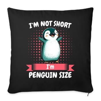 Penguin Penguins Animal - Sofa pillowcase 17,3'' x 17,3'' (45 x 45 cm) - black - Front