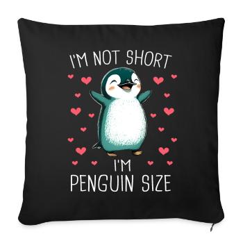 Penguin Penguins Animal - Sofa pillowcase 17,3'' x 17,3'' (45 x 45 cm) - black - Front