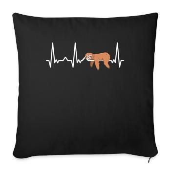 Faultier Faultiere Schlafen Faul - Sofakissenbezug 45 x 45 cm - Schwarz - Vorne