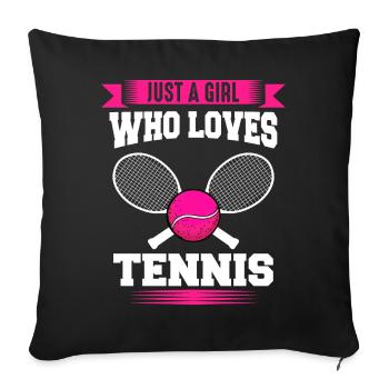 Tennis Tennis Player - Sofa pillowcase 17,3'' x 17,3'' (45 x 45 cm) - black - Front