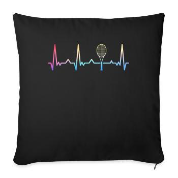 Tennis Tennis Player - Sofa pillowcase 17,3'' x 17,3'' (45 x 45 cm) - black - Front