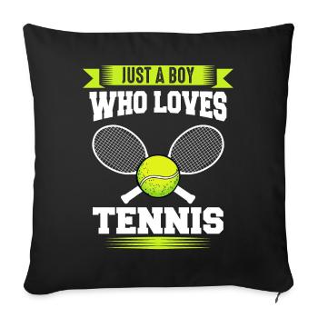 Tennis Tennis Player - Sofa pillowcase 17,3'' x 17,3'' (45 x 45 cm) - black - Front