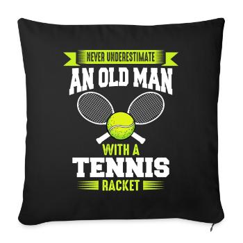 Tennis Tennis Player - Sofa pillowcase 17,3'' x 17,3'' (45 x 45 cm) - black - Front
