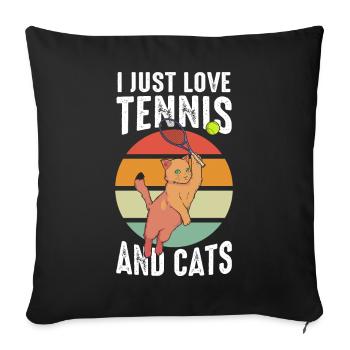 Tennis Tennis Player - Sofa pillowcase 17,3'' x 17,3'' (45 x 45 cm) - black - Front