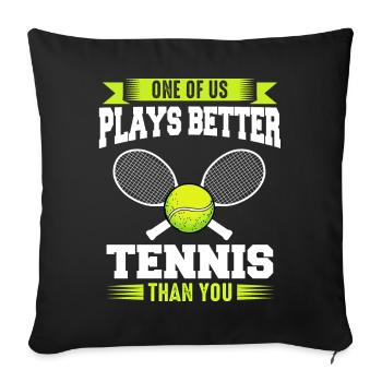 Tennis Tennis Player - Sofa pillowcase 17,3'' x 17,3'' (45 x 45 cm) - black - Front