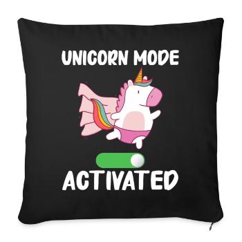 Licorne Licornes Conte de fées Magique - Housse de coussin décorative 45 x 45 cm - noir - Devant