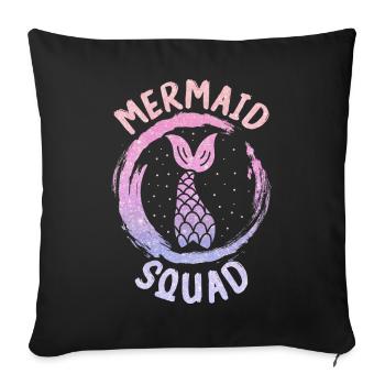 Meerjungfrau Fabel Meerjungfrauen Märchen - Sofakissenbezug 45 x 45 cm - Schwarz - Vorne