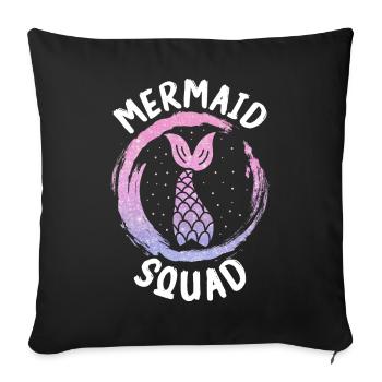 Meerjungfrau Fabel Meerjungfrauen Märchen - Sofakissenbezug 45 x 45 cm - Schwarz - Vorne