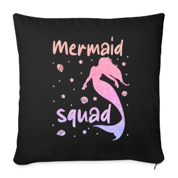 Meerjungfrau Fabel Meerjungfrauen Märchen - Sofakissenbezug 45 x 45 cm - Schwarz - Vorne